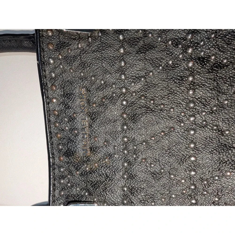 Michael Kors Selma Black Studded Hand Bag‎ Cross Body No Strap